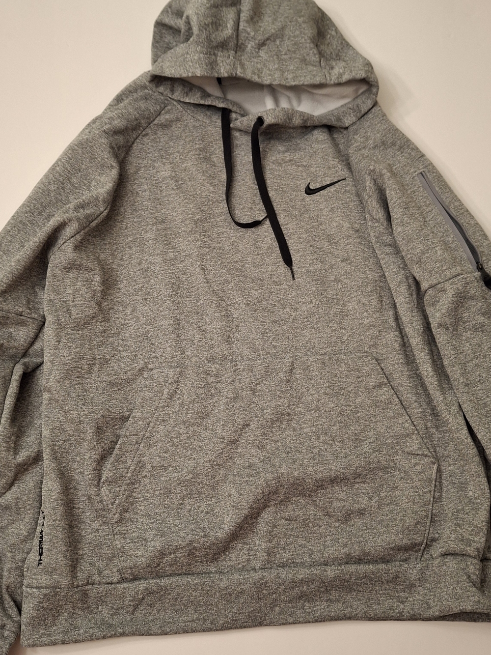 Nike Men's Gray Therma-FIT Hooded Pullover Sweatshirt